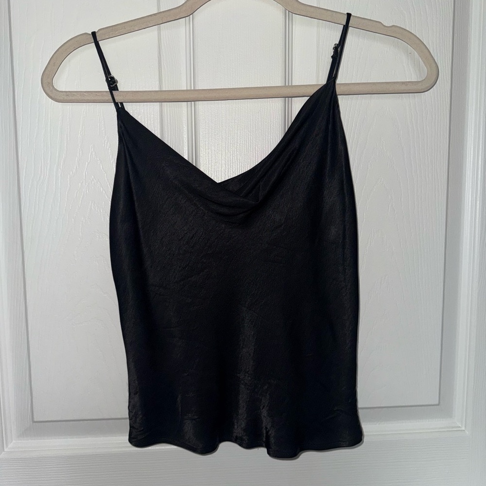 Zara Silk Black Camisole Top